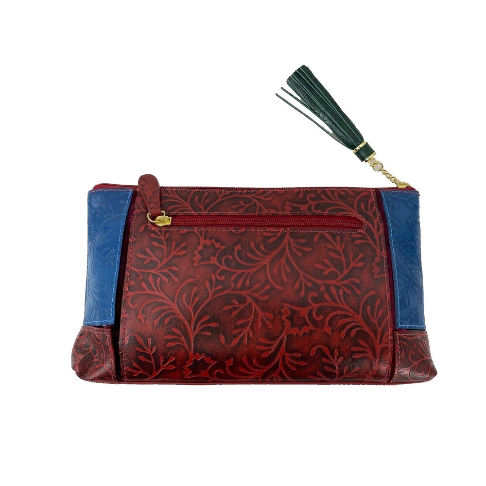NEW Holii Genuine Leather Wallet Clutch Purse Handcrafted Tooled Handbag Bag - Picture 4 of 7